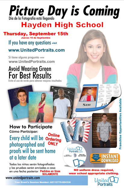 Picture Day Flyer with sample pictures