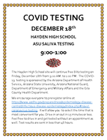 COVID FREE SALIVA TESTING - FRIDAY, DEC. 18, 2020